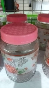 toples kaca tempat kue kering harga satuan kapasitas volume 1liter