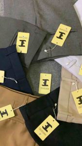 Celana kantor bahan formal pria slimfit