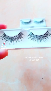 HAFIZAH Bulu Mata Natural HF-105 Art isi Lusinan 12 Pasang Gratis TUTUP Mika size Panjang Model Artisan