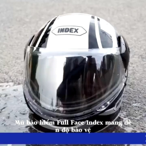 Mũ Bảo Hiểm fullface Index loại 1 - Chất Liệu Chắc Chắn Bảo Vệ Toàn Diện Đầu và Khuôn Mặt