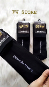 1 Lusin [12 Pasang] Kaos Kaki Muslim Jempol Hitam Polos Bahan Nilon Tebal Anti Bacteria Computer [J. HITAM NILON AB/COM]