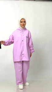 Jas Hujan Akula Terbaik Pria dan Wanita Setelan Celana Bahan Premium Tebal Kuat Elastis