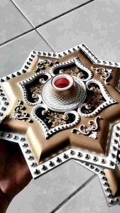 FITING HIAS PLAFON GYPSUM - FITING DECOR 30 CM - ORNAMEN PLAFON-FITTING LAMPU TEMPEL