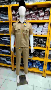 SETELAN PEMDA LENGAN PENDEK SERAGAM PNS BAHAN ELEMENT