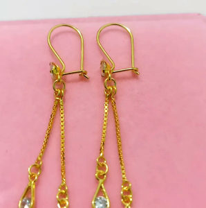 ANTING JURAI DEWASA PERAK 925 ASLI LAPIS EMAS