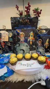 10pcs Space Outer Space Ship Astronaut Theme Loot Bag Candy Bag Ziplock Stand Up Pouch