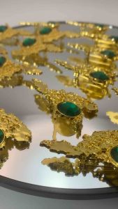 💚ESMERALDA NG SILANGANAN PIN – S8 Shinygold plated Philippine Map w/ Butterfly lock size 4.6 cm x 3.1 cm