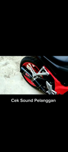 Slincer Knalpot Racing R9 H2 black Inlet 50mm Suara fullbass mantap