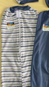 3 PCS Bedong INSTAN RESLETING + TOPI Bayi Baru Lahir SERI DENIM  Bedong Bayi INSTAN SERI DENIM