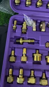 Bộ thử kín điều hoà ô tô bằng đồng 78 chi tiết dùng cho các dòng Xe châu âu và xe sang