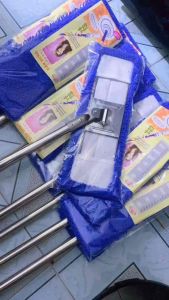 Combo 2 Cây Lau Sàn Nhà Công Nghiệp Cán Inox 45cm Đầu Bẹ San Hô Xoay 360 Độ Bản Lớn Lau Rất Sạch Chất Liệu Cao Cấp