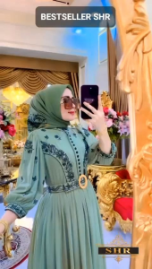 gamis bordir by SHR ory 100%
