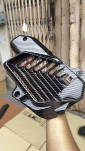 ครอบหม้อน้ำ(พร้อมส่ง)ศูนย์Giorno 125 /Pcx160 /Clik160 ใส่ได้ ทำเคฟล่าเปลือกแท้ศูนย์แท้ เงาสุดๆแล็คเกอร์ 2kเคฟล่า5D