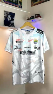 Jersey Persib Away 2024-2025 Warna Putih Kualitas GO Logo Timbul