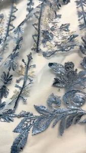 Ready Tille Pirakmik Motif Ful Payet Daymen (Harga Setengah Meter)