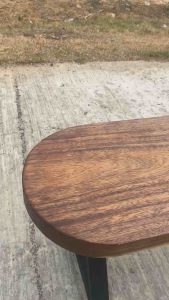 โต๊ะกลางพฤกษ์ ขาเหล็ก โต๊ะกลางห้องรับแขก โต๊ะกลางห้องนั่งเล่น โต๊ะกลางห้องสมุด ผลิตจากไม้จริง เก้าอี้แคปซูล เก้าอี้คาเฟ่ เก้าอี้วินเทจ ม้านั่งไม้แผ่นเดียว ขาโต๊ะ X-Model Modern Loft สีดำด้าน หน้ากว้าง 30-40 ซม.