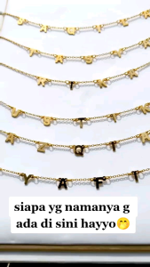 Kalung Nama Titanium Anti Karat Anak Dewasa: Aksesoris Wanita & Fashion