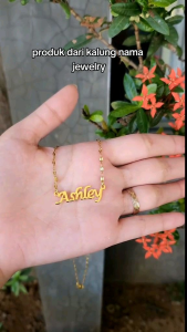 kalung nama titanium anti karat anak dewasa kalungnama aksesoris wanita necklace titanium aksesoris fashion