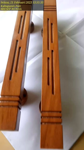 Heandle Pintu Minimalis BermotifGagang pintu dan tarikan pintu Bahan Kayu Jati Tua uk 40cm