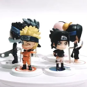 Mô hình Naruto - Set 6 nhân vật Uzumaki Naruto Uchiha Sasuke Haruno Sakura Hatake Kakashi Momochi Zabuza Haku - Cao 7cm