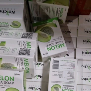 (5ก้อน) สบู่กลูต้าเมล่อน Melon Gluta Acna Soap (ก้อนละ 70 g.)