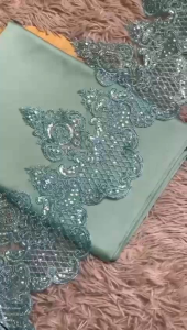 READY STOCK JUVIETA  BORDER LACE SEQUINS  LACE PENGANTIN  LACE BAJU KURUNG HIASAN