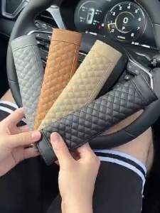 Sarung Seat Belt Kulit: Cover Safety Belt Mobil & Pads Shoulder Safety