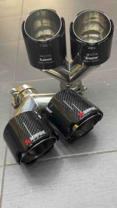 New Model Akrapovic twin Tip Exhaust Ori Carbon Fibre (double Wall)2 Pair Price