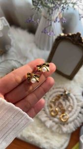 Kinda.you ~ Mira pearl ~ 🪸 ต่างหูทองประดับมุข