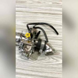 KARBURATOR PE 28 CHROME + INTAKE / INTEK MANIFOLD MANIPUL MIRING + CORONG / FELOCITY SILVER KERBURATOR PE 28