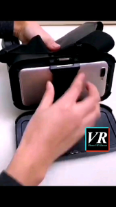 VRPARK J20 Kacamata VR 3D Full HD dengan Headphone - Kompatibel dengan Smartphone 4-6.7 Inch