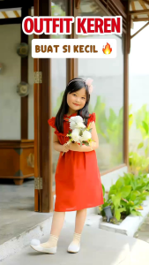 DRESS ANAK REMPEL OZZA KOREAN LUCU LINEN PREMIUM