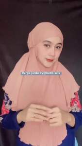 Kerudung Hijab Jilbab Jorda Bergo Full Plisket Diamond Tepi Jahit Premium