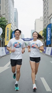 Summit Marathon Inspired T-shirt Athletic Tee Breathable Lightweight Stylish Running Sportswear