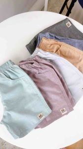 POGADOTT กางเกงขาสั้นเด็ก 2-14 ปี ค้อตต้อนอ๊อกฟอร์ด Pastel Kids