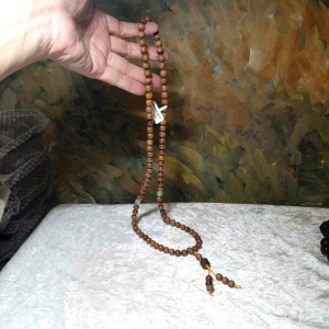 8.2mm East Indian sandalwood (Santalum album White Sandalwood/Laoshan sandalwood) high density necklace/multi loops bracelet [Natural unprocessed] 8.2毫米老料高密印度老山檀项链/多圈手链