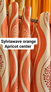 sylviawave orange ring curtain apricot color