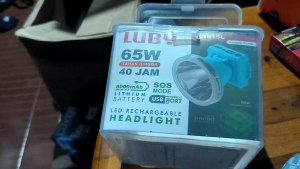 LUBY L-1515 SENTER KEPALA 65W HEAD LAMP CAHAYA PUTIH BAGUS BERKUALITAS TERJAMIN
