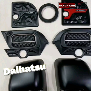 Paket Hemat Daihatsu Gran Max Cover Handle Outer Pintu Tank Cover Dan Cover Spion Hitam