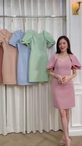 ชุดเดรส ชุดออกงาน ชูดราตรี F249 แขนรายแบบเรียบ (ชุดเดรส ชูดราตรี F249 แขนรายแบบเรียบ)