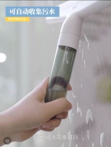 Window Cleaner Wiper Long Handle Window Glass Cleaning Brush Wiper with Sewage Collector or refill Sponges