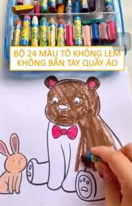 Hộp sáp màu hữu cơ (12-24-36 màu) cho bé tập tô vẽ tranh