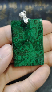 Natural South Africa High Grade Malachite Crystal Rectangular Pendant MP15 #supercrystal #MalachiteCrystal