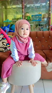 Setelan Anak Perempuan Terbaru 1 sampai 7 tahun Bahan Crinkle Airflow/ONESet Model Amira