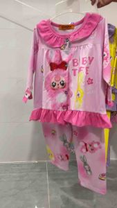 12-46kg bộ tay dài quần dài cài nút babydoll bé gái thun lạnh bền đẹp 693