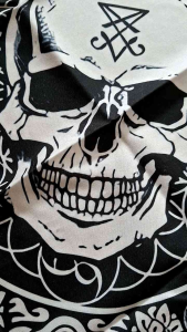 scraft- slayer bandana syal bahan tebal cotton polyester scraft masker motif band music - multifungsi serbaguna masker pashion