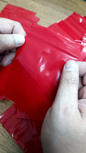 ซองซิปสีแดง ซองซิปแดง เกรด A ไร้กลิ่น ซองแดงร้านทอง ซองซิปสีแดง แพค 100 ใบ