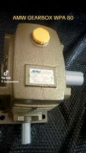 AMW Gearbox WPA 80 / WPS 80 Ratio 10-60 Lengkap Worm Gear Speed Reducer Pengurang Kecepatan Dinamo Mesin dll