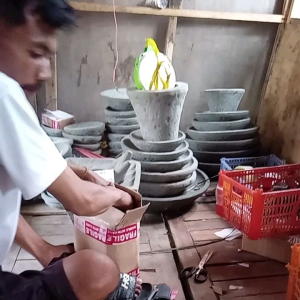 26cm Cobek Batu Asli Premium | Cobek Sambal Batu Alam Tebal Kuat Tahan Lama