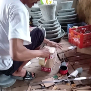 Cobek batu asli 16cm